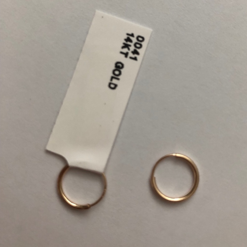 14k gold small hoops brand new with tags